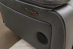 Genoa 2 seater Leather Recliner - Grey