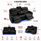 Milan - 3 Seater - Leather Recliner