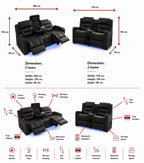 Milan - 3+2 - Leather Recliners