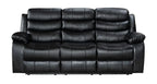 Turin 3+2 Leather Manual Recliners - Black