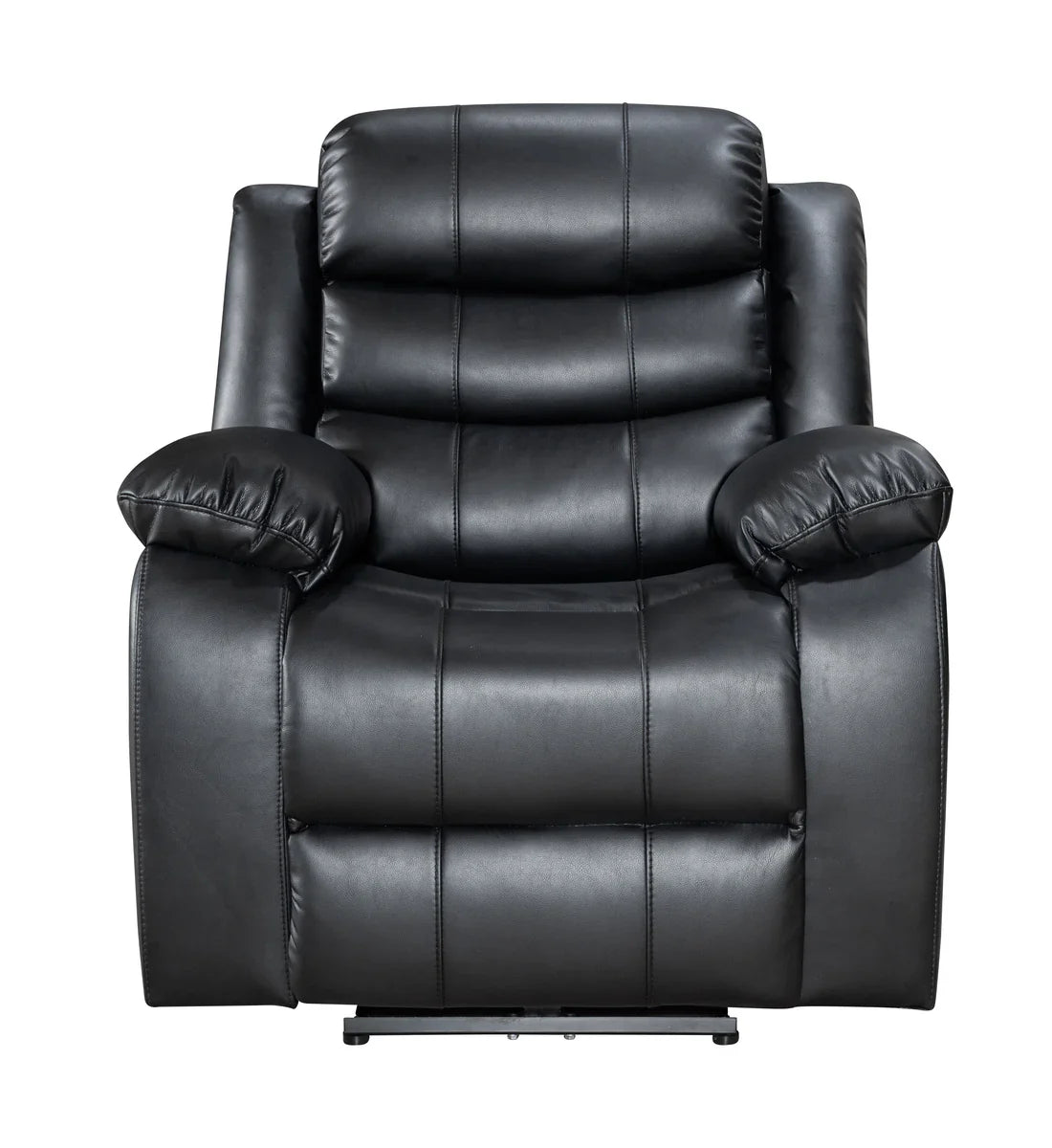 Turin Armchair Leather Electric Recliner - Black