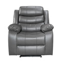 Turin Armchair Leather Electric Recliner - Grey