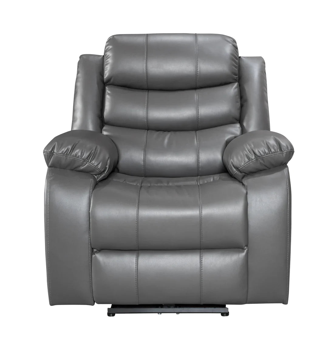 Turin Armchair Leather Electric Recliner - Grey