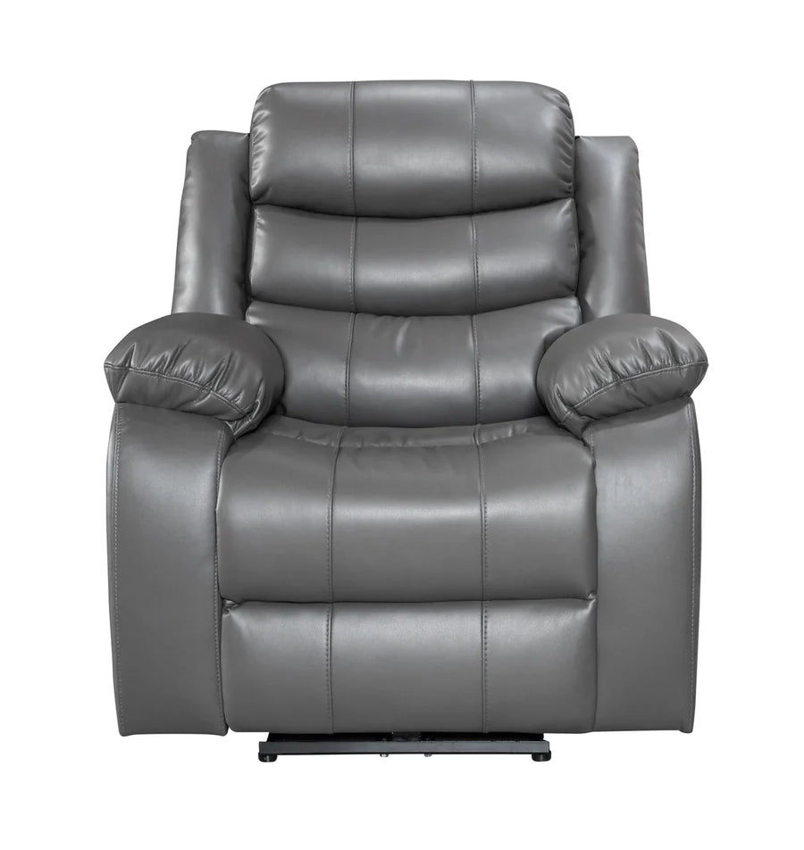 Turin Armchair Leather Electric Recliner - Grey