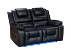 Vancouver 2 Seater Electric Recliner Sofa- Black