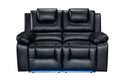 Vancouver 2 Seater Electric Recliner Sofa- Black