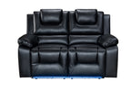 Vancouver 2 Seater Electric Recliner Sofa- Black