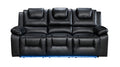 Vancouver 3 Seater Electric Recliner Sofa- Black