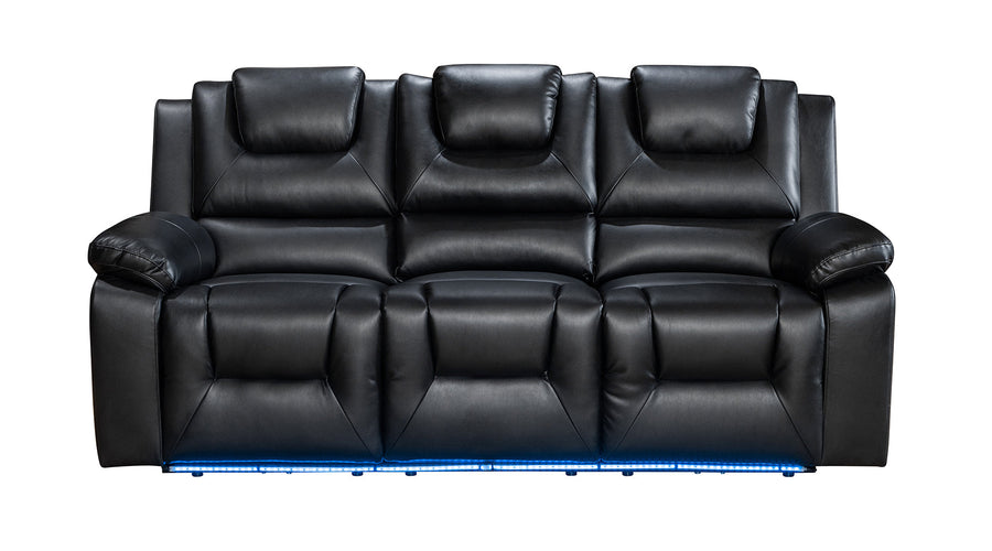 Vancouver 3 Seater Electric Recliner Sofa- Black