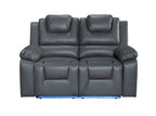 Vancouver 2 Seater Electric Recliner Sofa- Grey