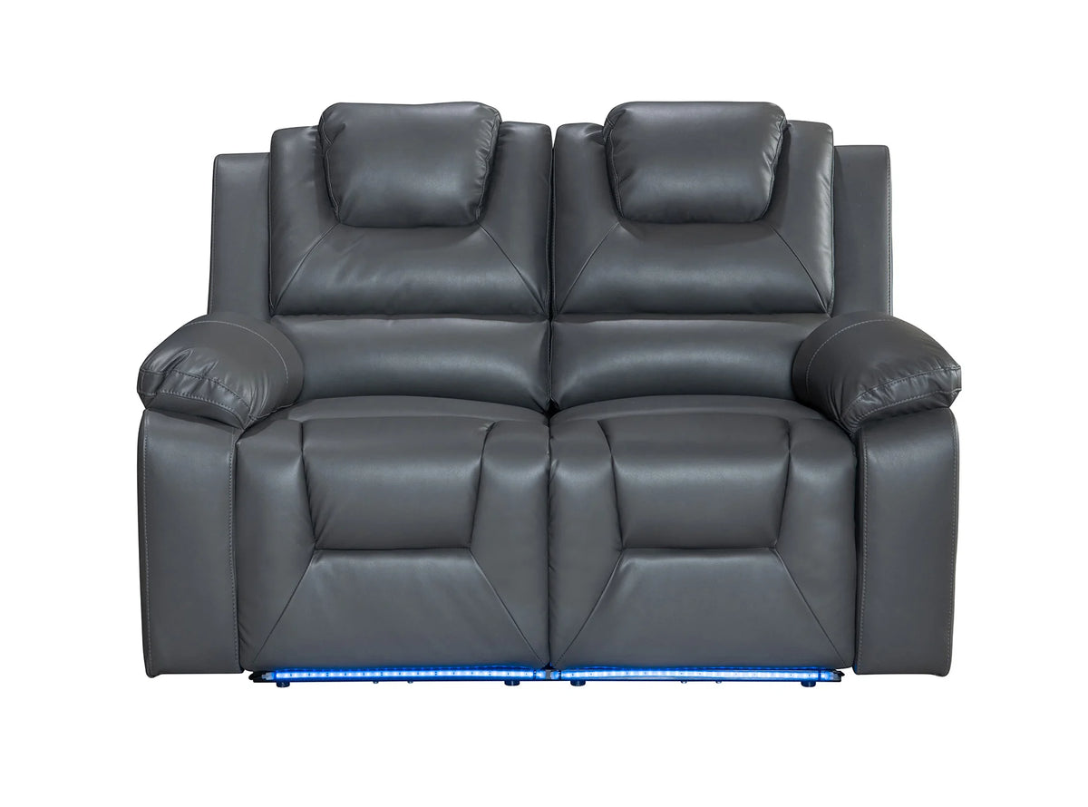Vancouver 2 Seater Electric Recliner Sofa- Grey