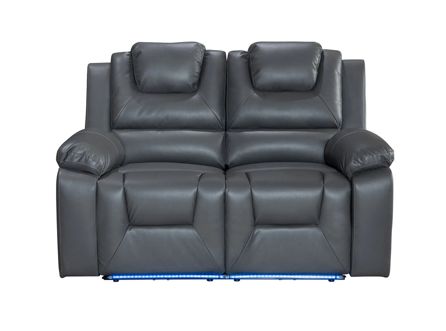 Vancouver 2 Seater Electric Recliner Sofa- Grey