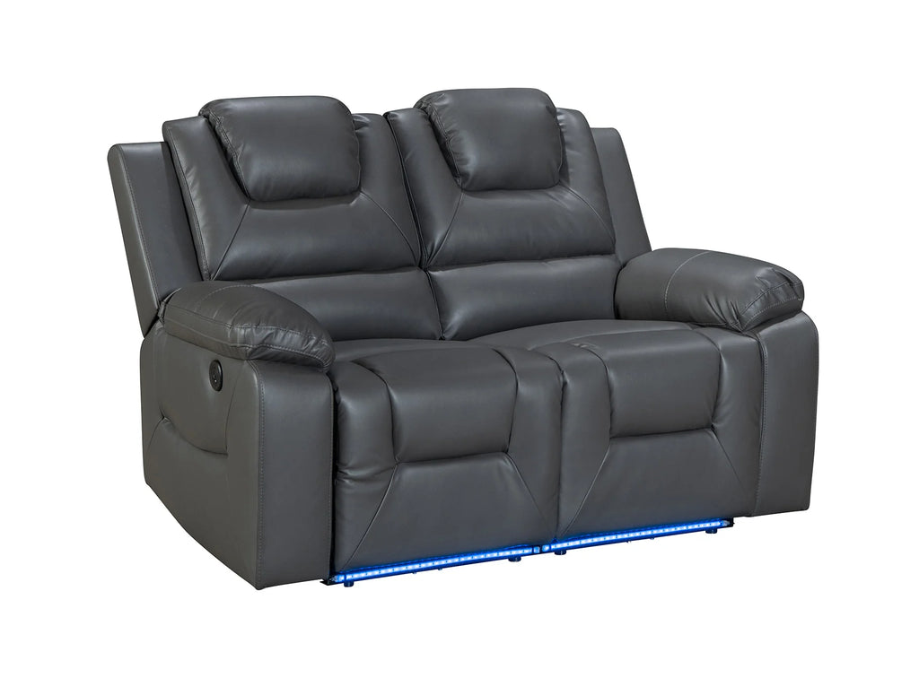 Vancouver 2 Seater Electric Recliner Sofa- Grey
