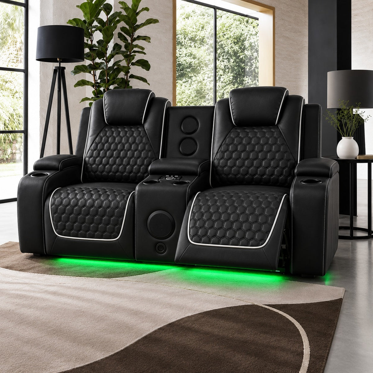 Siena 3+2 Seater Black
