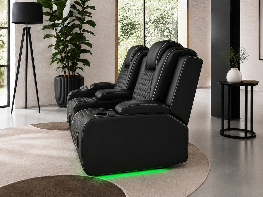 Siena 3+2 Seater Black