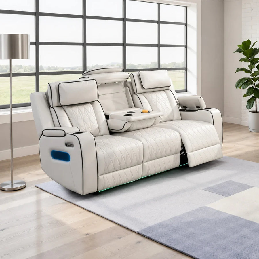 Florence 3 seater White